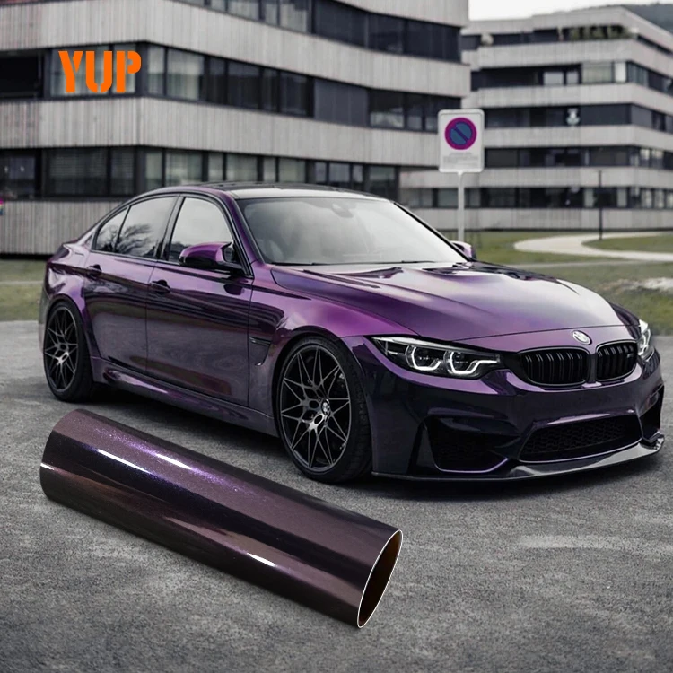 

Самая популярная глянцевая автомобильная упаковка, виниловая водонепроницаемая ПЭТ-металлическая полуночная фиолетовая автомобильная виниловая пленка