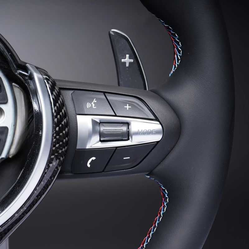 For BMW Steering Wheel Horn Cover Round Silver Carbon Red Logo M Style F30 F10 F11 F15 F16 F20 F25 F48 F01 - view 4