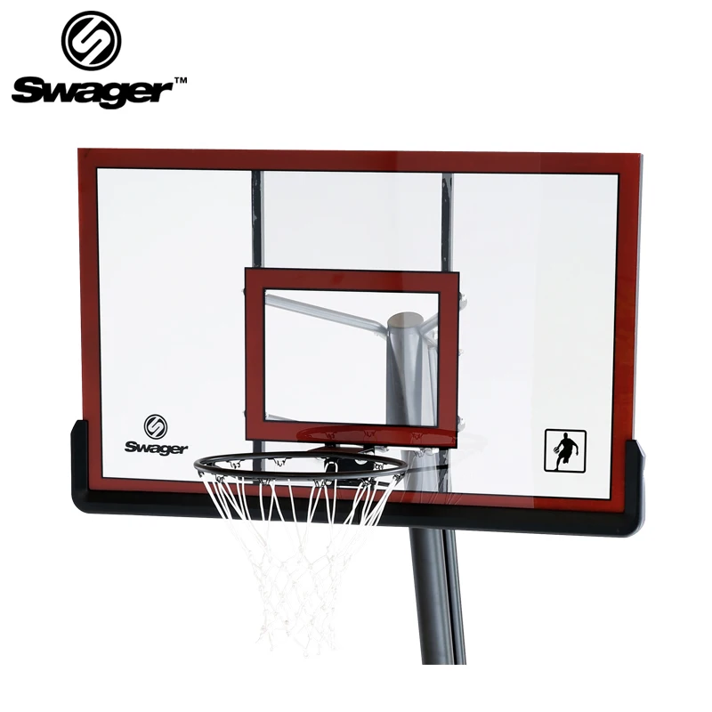 نظام كرة سلة قابل للتعديل، حامل كرة سلة محمول للترفيه في الهواء الطلق والداخلي/طوق كرة السلة