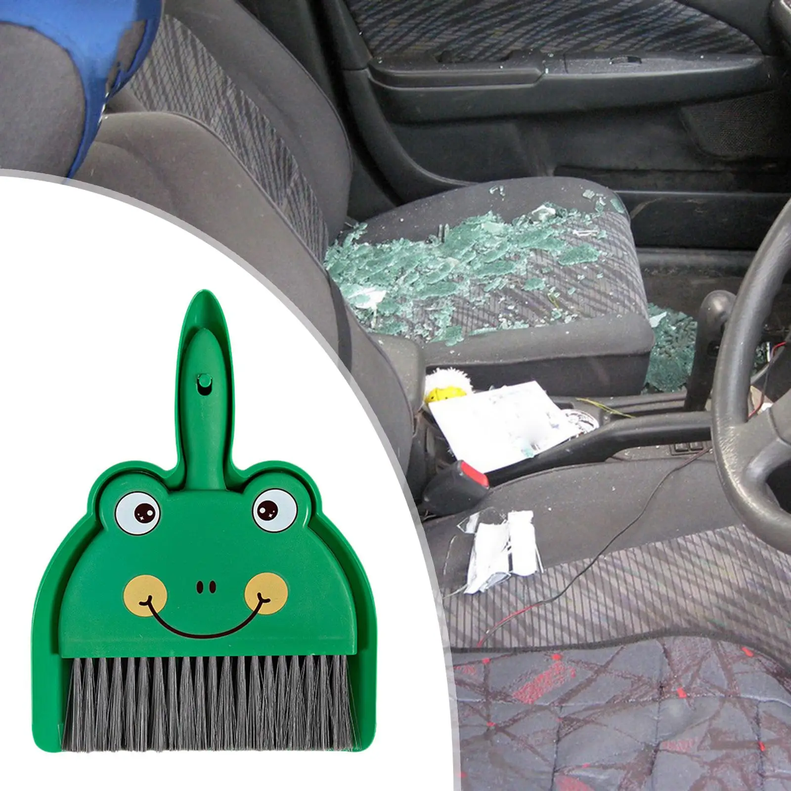 Mini Dustpan and Brush Set Portable Convenient Small Broom and Dustpan Set for Car Desk Camping Small Space Desktop Computers