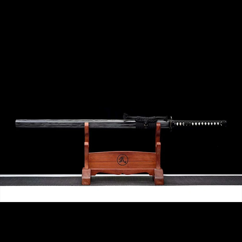 Custom-made Quality Iaito Training Sword, Type D Wooden Sword Handmade Japanese Ninja Katana Straight Blade Wood Saya Home Decor view 6