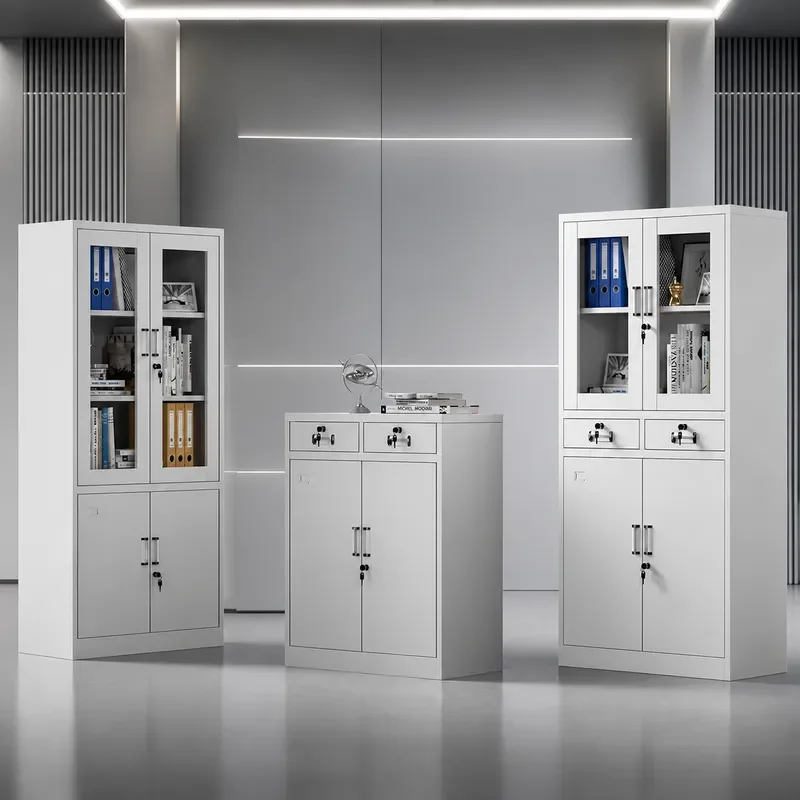 Steel File Cabinet Iron Office Locker Data Storage Cabinet with Drawers for Finance Documents and Certificates Organization