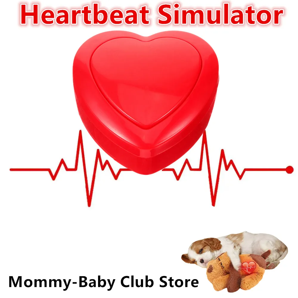 Heartbeat Pet Toy Heartbeat Simulator For Dog Heart Beat Box Pulsing Device Stuffed Doll Accessories Anxiety Relief Sleep Aid