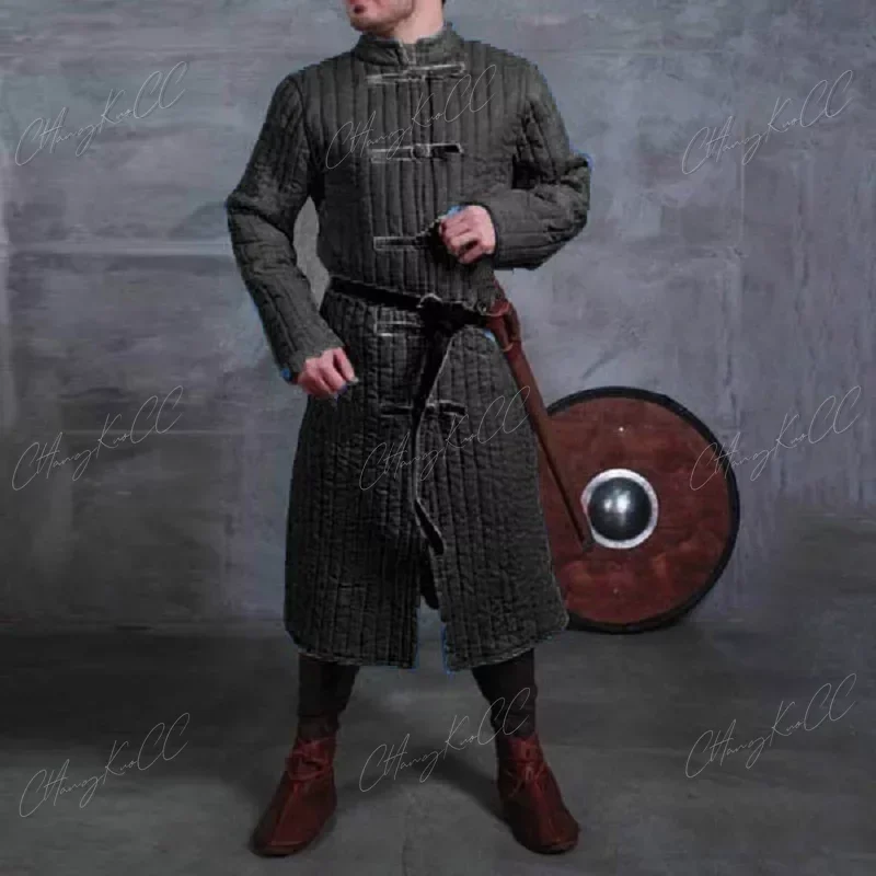 Medievale Gambeson Robe Larp Viking Warrior Knights Costume Doublet Men Body Armor Trench Aketon Outfit Coat For Adult