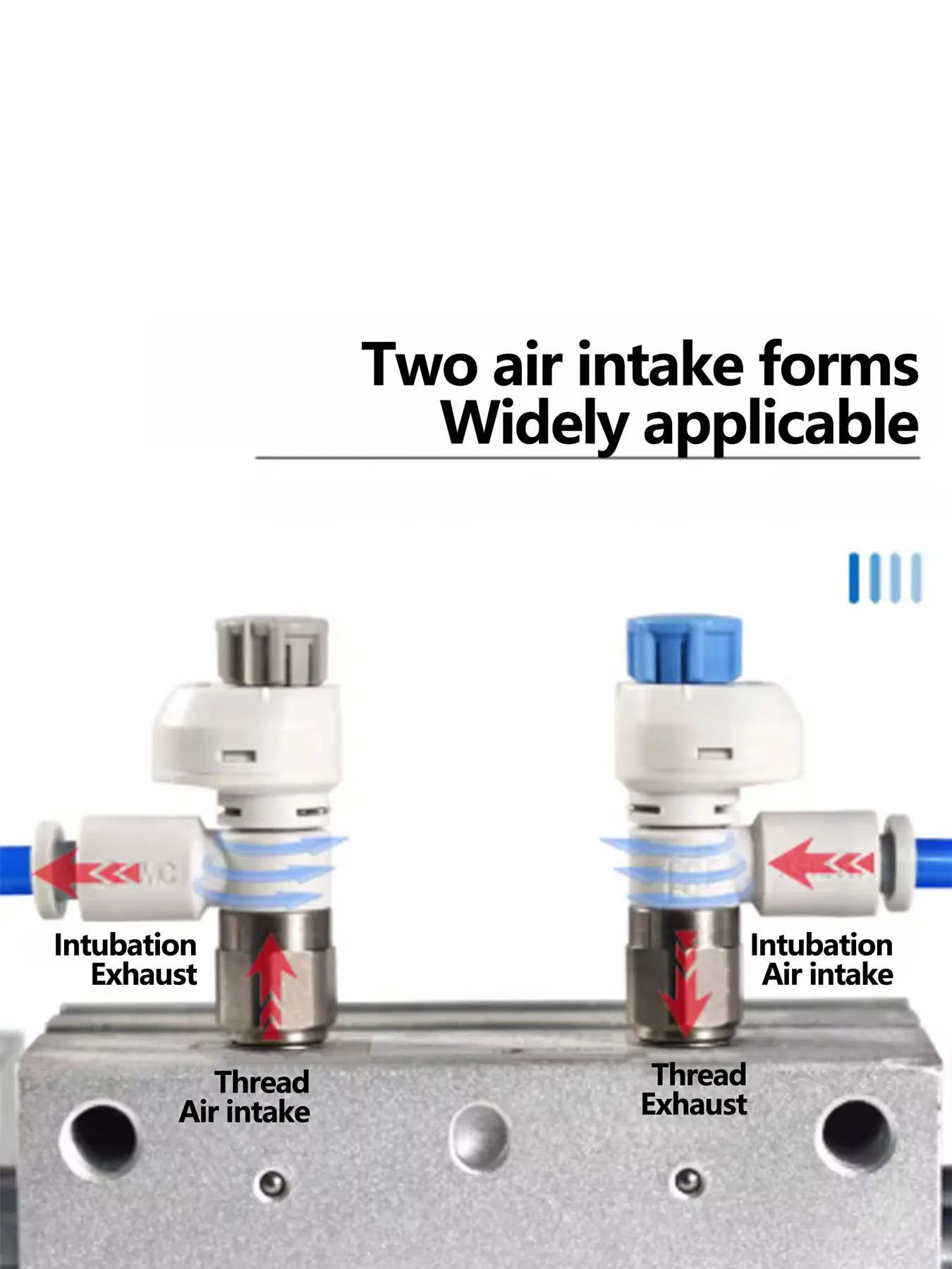 Vanne de contrôle de vitesse de canalisation pneumatique de Type SMC, 2 pièces, AS1002F/2002F, raccord de valve d'accélérateur de canalisation graduée AS2201FS