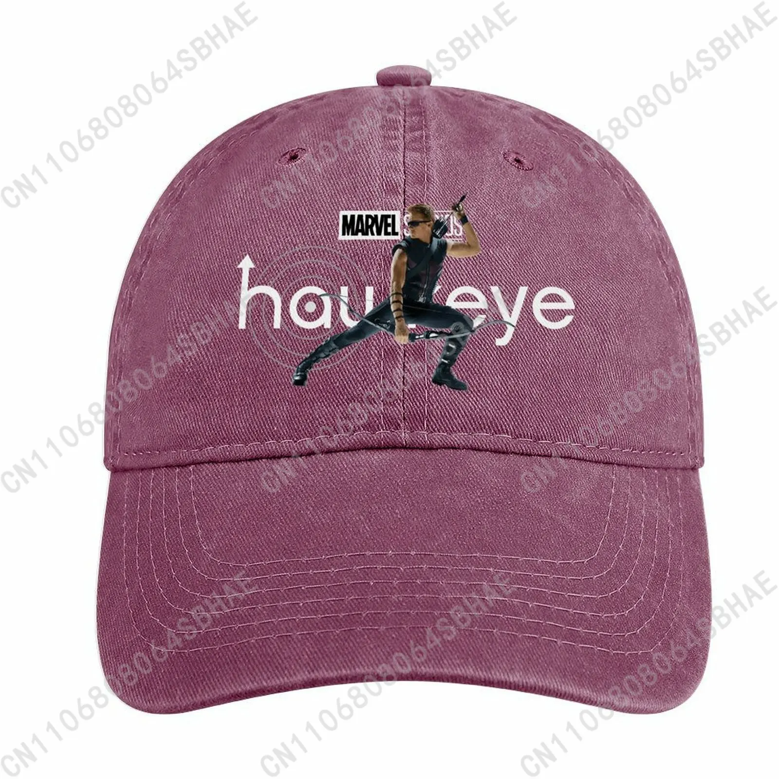 

Marvel Hawkeye Washed Cotton Baseball Cap Vintage Dad Hat Men Women Retro Adjustable Denim Cap Streetwear Cosplay