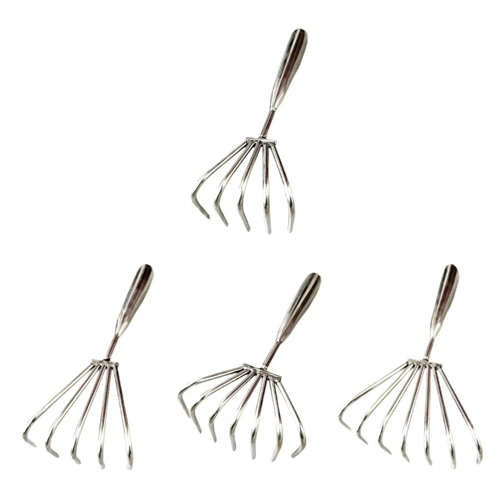 Stainless Steel Claw Rake Practical Easy to Use Lightweight Seafood Shell Digger Tool Hand Rake for Loosening Leaves Accessories