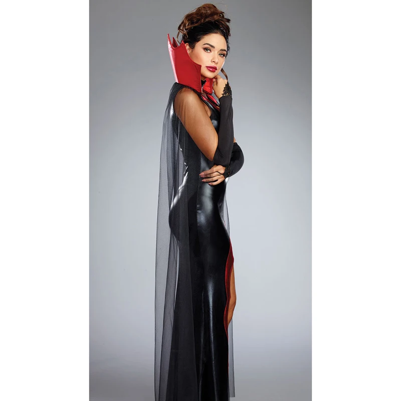 Carnival Halloween Lady Gothic Demonic Costume Glamour Witch Devil Spooktacular Cosplay Fancy Party Dress
