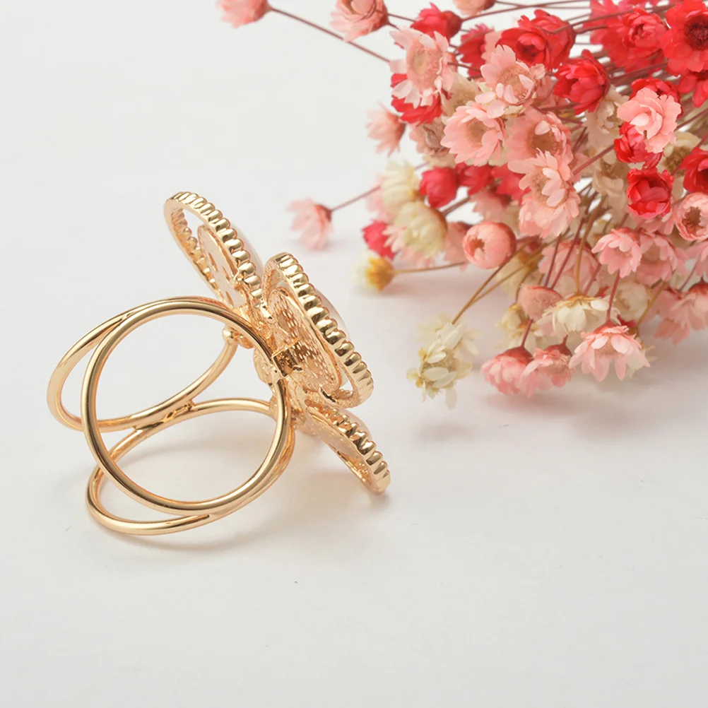 Tricyclic Scarf Ring Crystal Bright Scarf Clip Buckle Chic Decoration for Women Scarves Clothes Bags