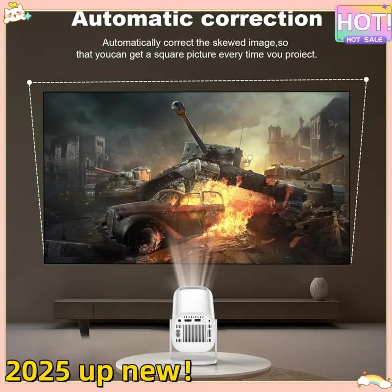 Smart Mini Projektor Android 11 Wifi 6 Unterstützung 4K 1080P BT5.0 Projektor 1208X720p Tragbare Projektor EU Stecker