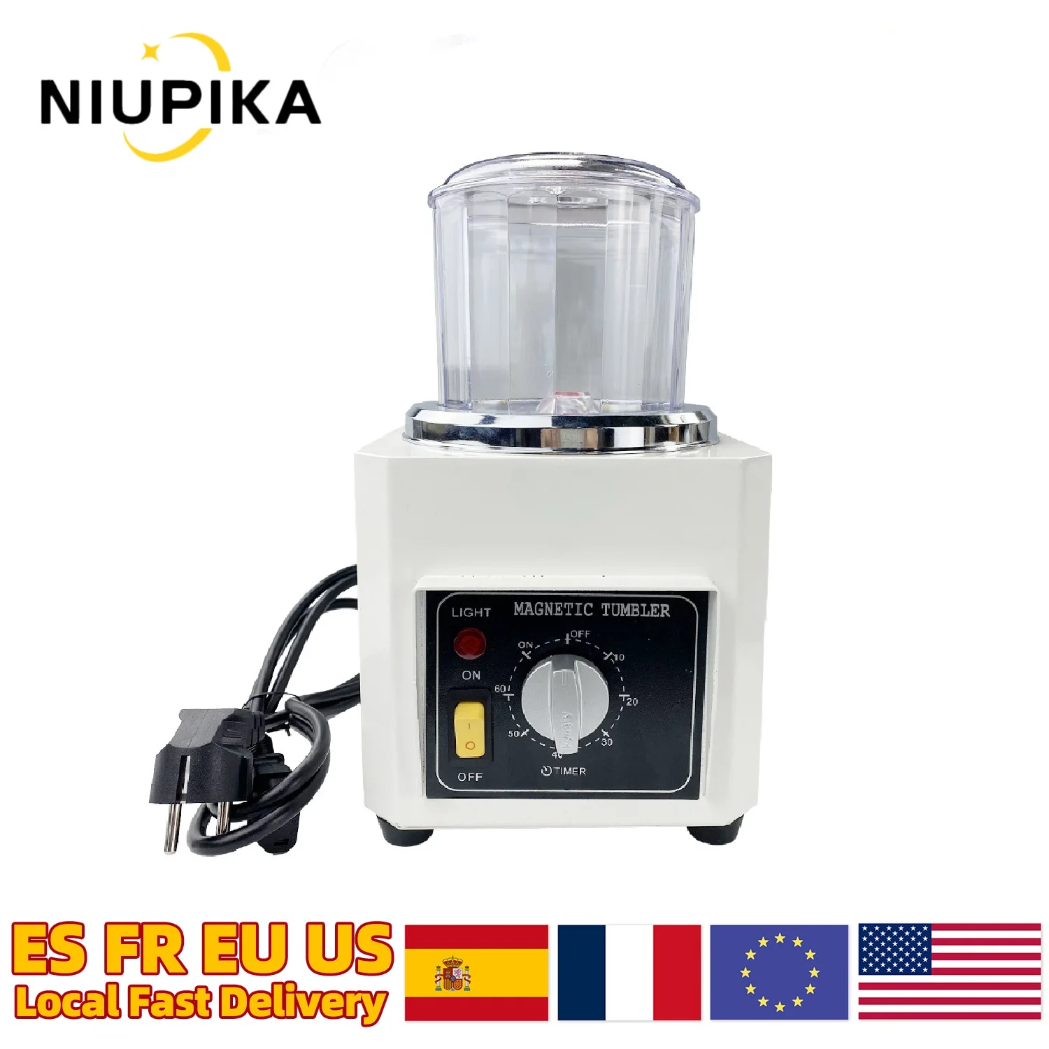 KT-90 Mini Magnetic Tumbler Jewelry Polishing Machine Finishing Cleaning Tool for Diy Jewelry Polisher AC 110V/220V