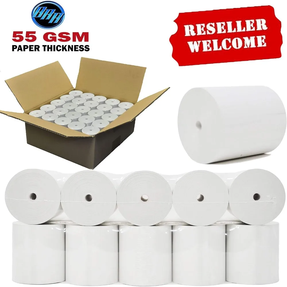 "Rotoli di carta termica da 50 g/m2, 3,25 x 273 mm, confezione da 50, uso per registratore di cassa, senza bpa"