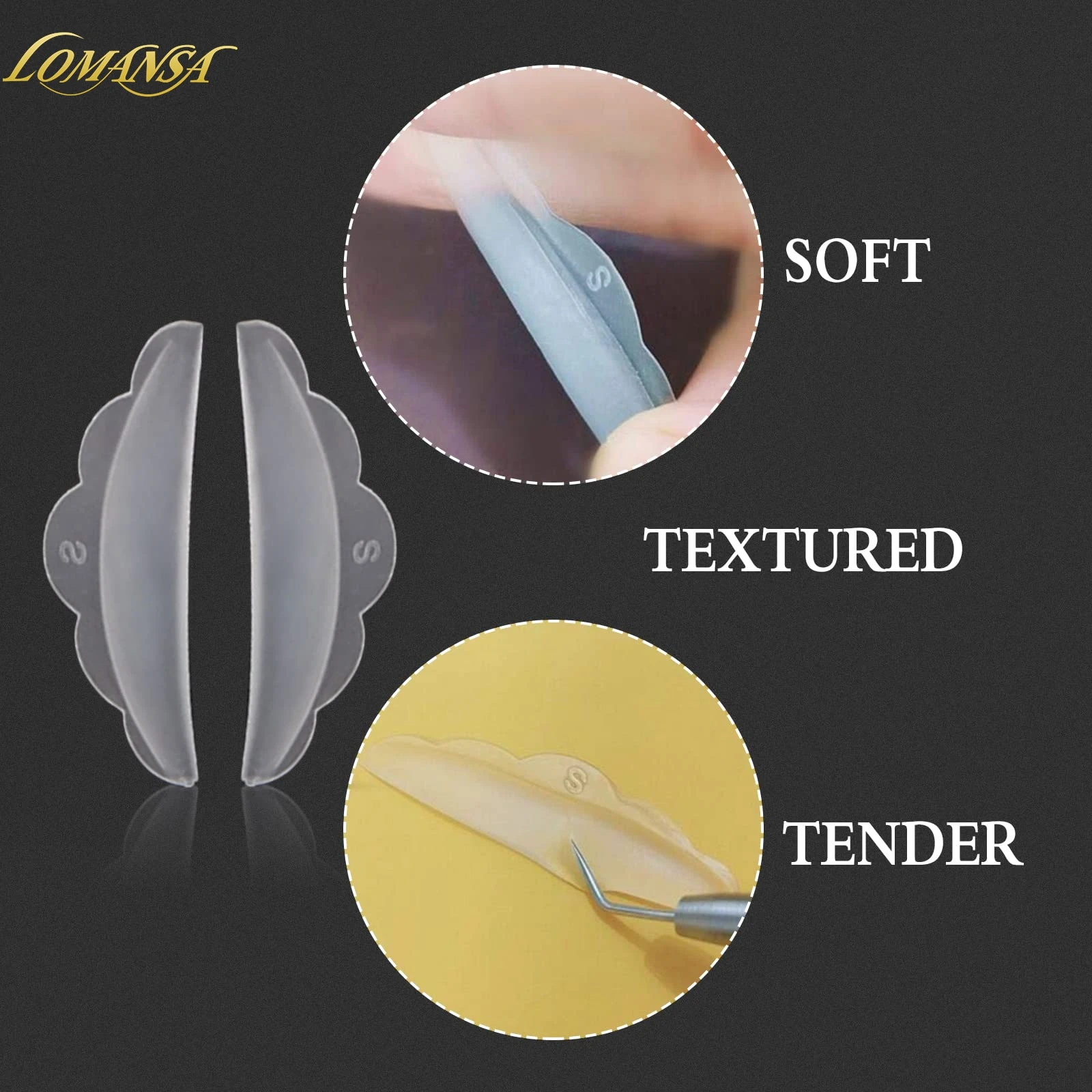 Lomansa 새로운 실리콘 속눈썹 허용 패드 속눈썹 연장 용품 메이크업 액세서리 속눈썹 연장 속눈썹 리프팅 도구