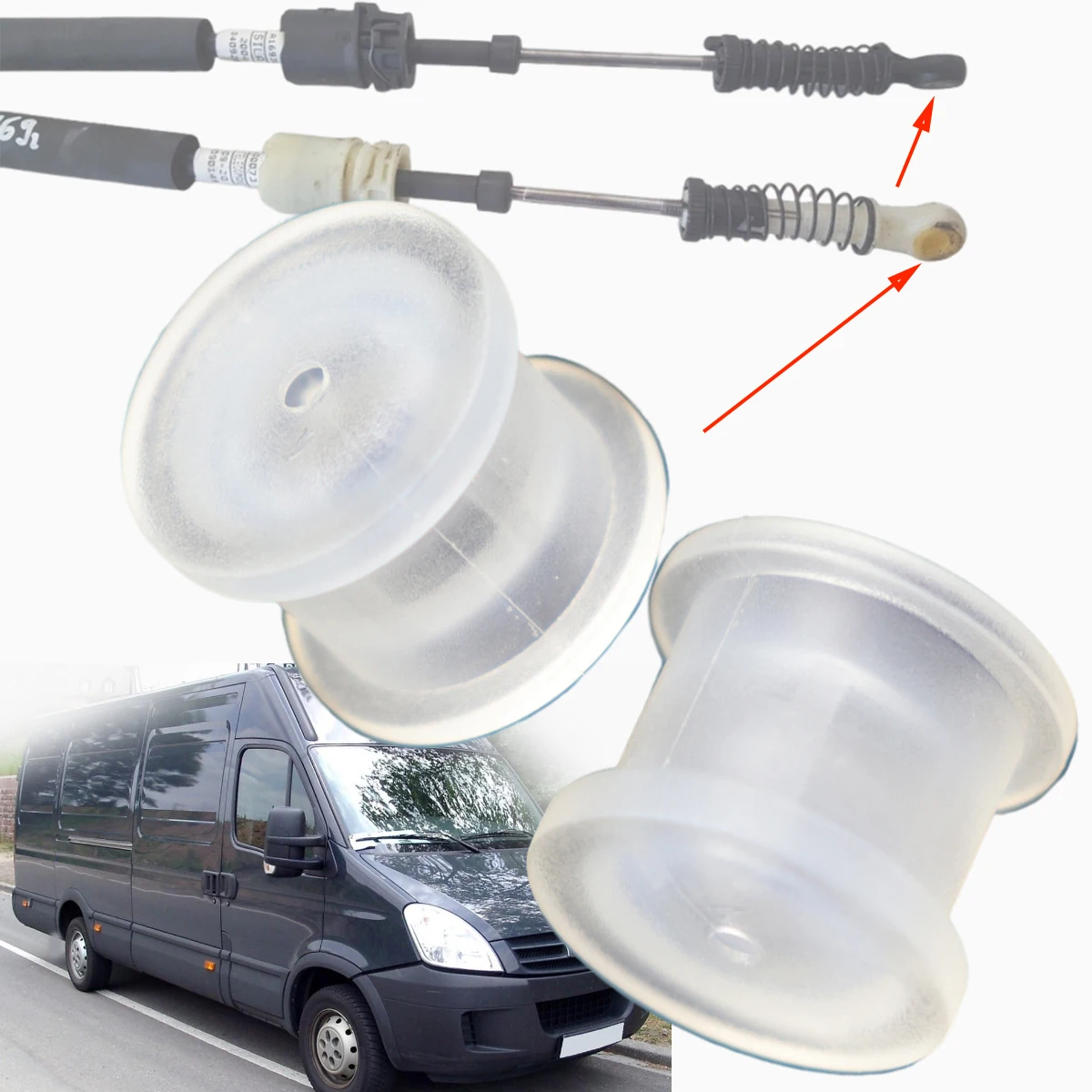 

For Iveco Daily IV 2006-2011 2.3 Gearbox Shifter Cable Linkage Bushing Connect Joint Collect Kit Parts Manual Car Accessories