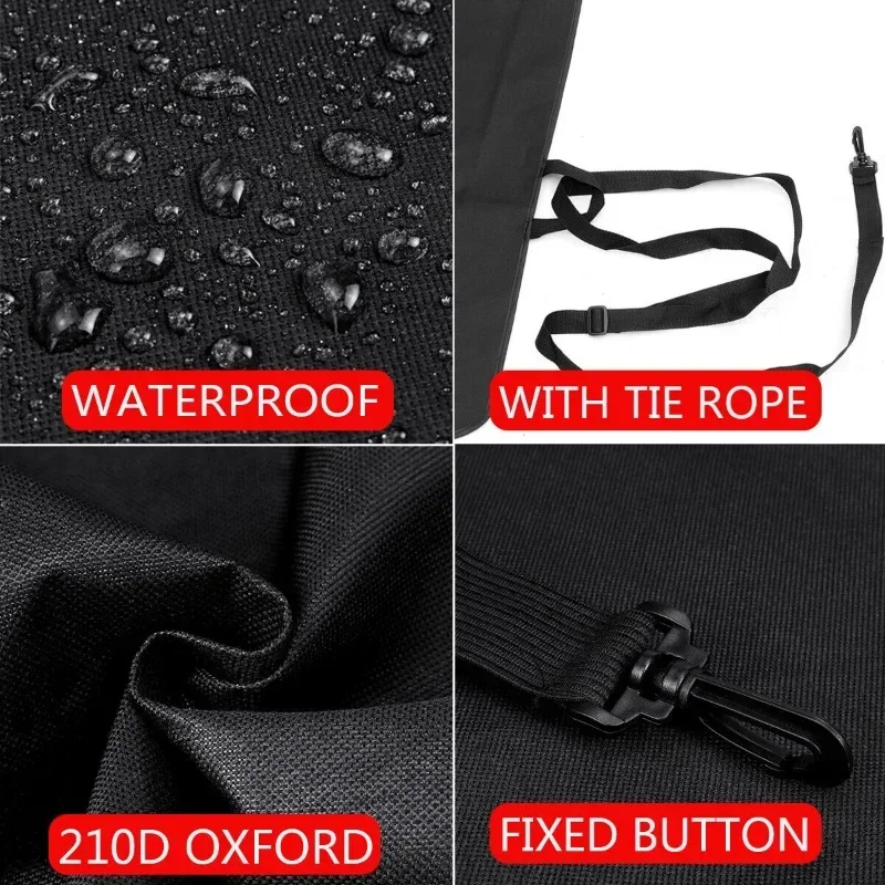 600D Waterproof Durable RV Rear Barn Door Awning Cover for VW for Ford Black Rear Barn Door Awning Cover Waterproof Sunshade