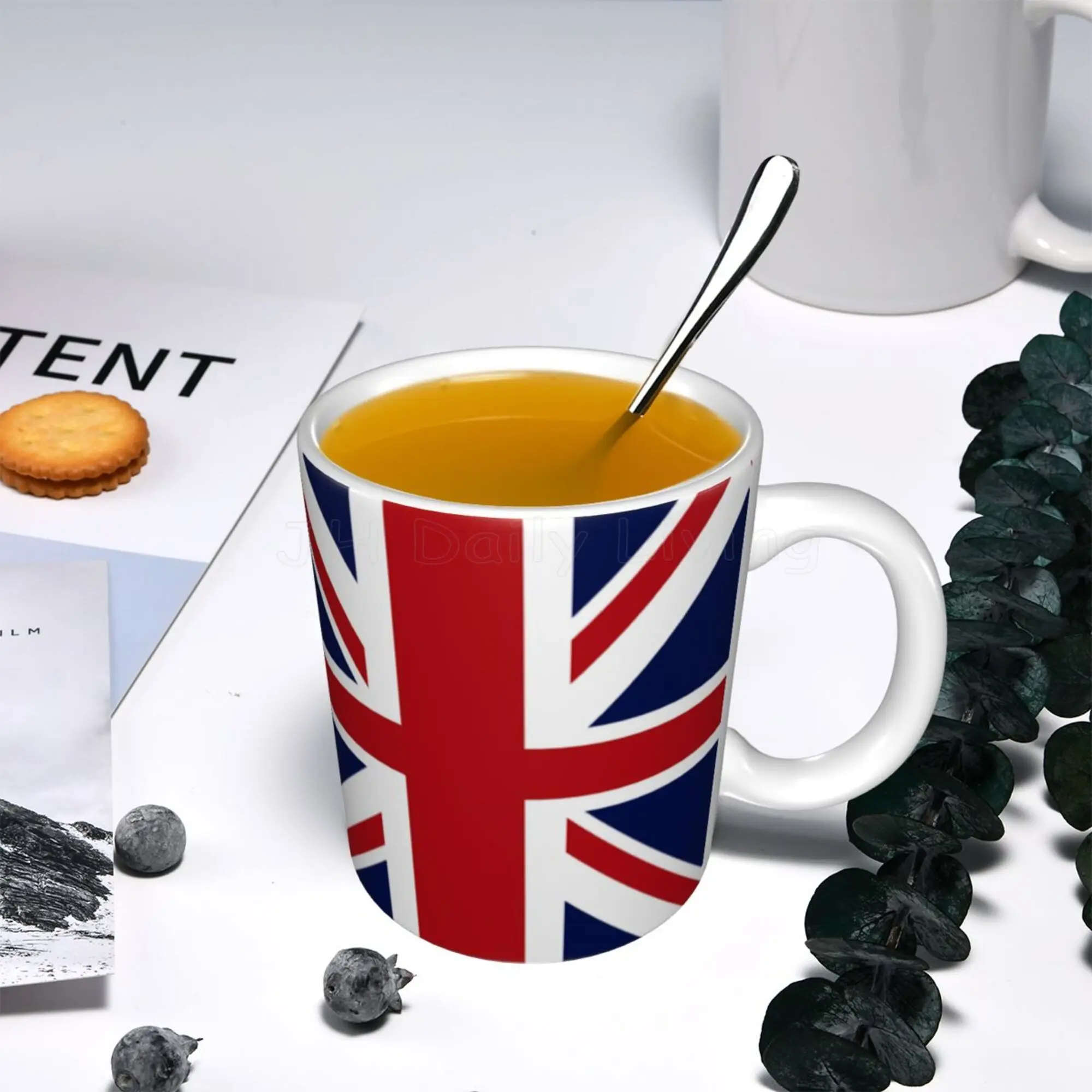 United Kingdom National Flag Coffee Mug 11oz Fun Ceramic Mugs Coffee Tea Cocoa Cup Handle Tea Drink Cup Unique Gifts for Friends