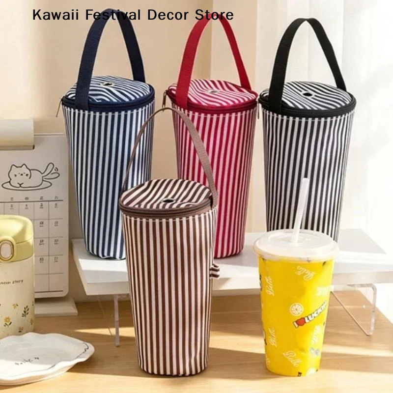 【K】Portable Milk Tea Tote Bag Heat Preservation Bag Eco-friendly Handbag Carrying Insulated Cup Cover Tumbler Cup Accessories