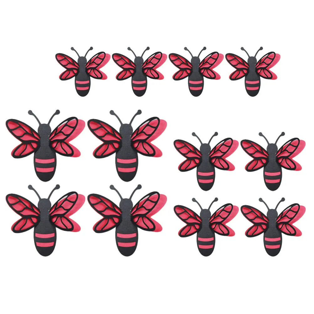 

1Set 3D Bee Wall Stickers Removable Double Layer Decorative Decals for Home Decor Bees Wall Decors Decorative Sticker