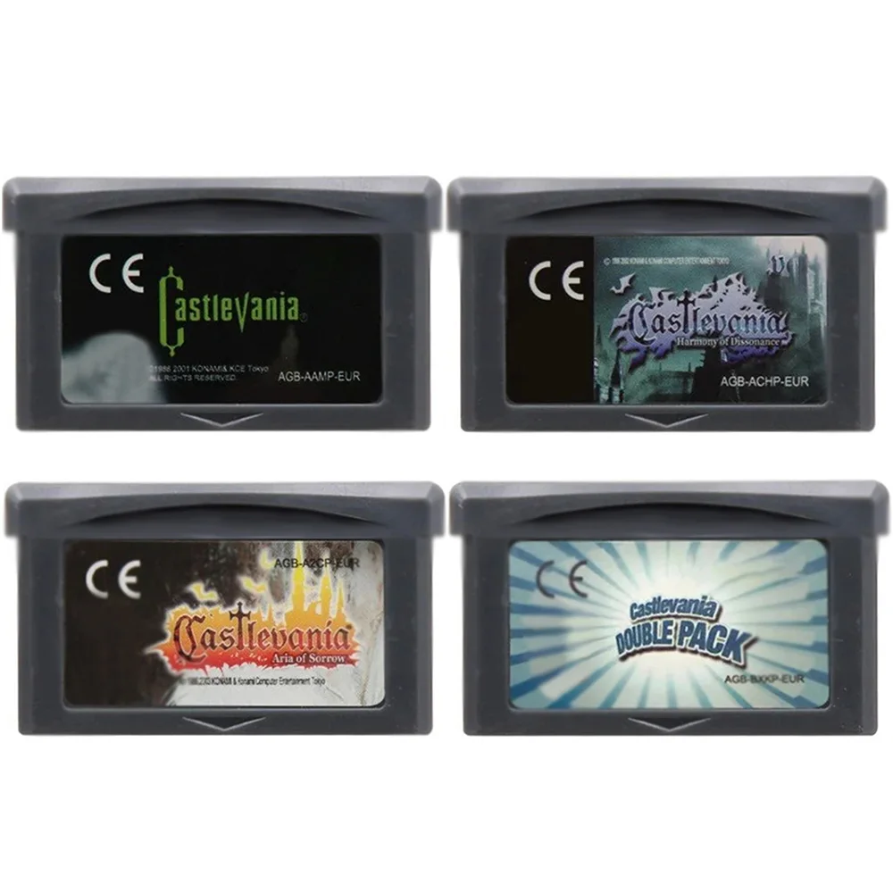 32 Bit Castlevania GBA Game Series Video Game Cartridge Asia of Sorrow Dissonance Double Pack Circle of the Moon for GBASP NDSL