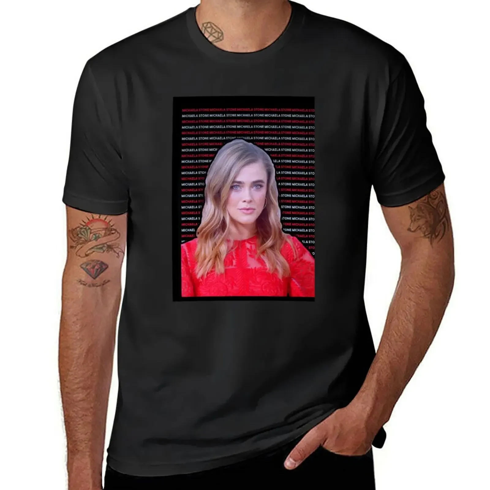 

Manifest "Michaela Stone&quot T-Shirt graphic tee shirt Louboutins black t shirts for men