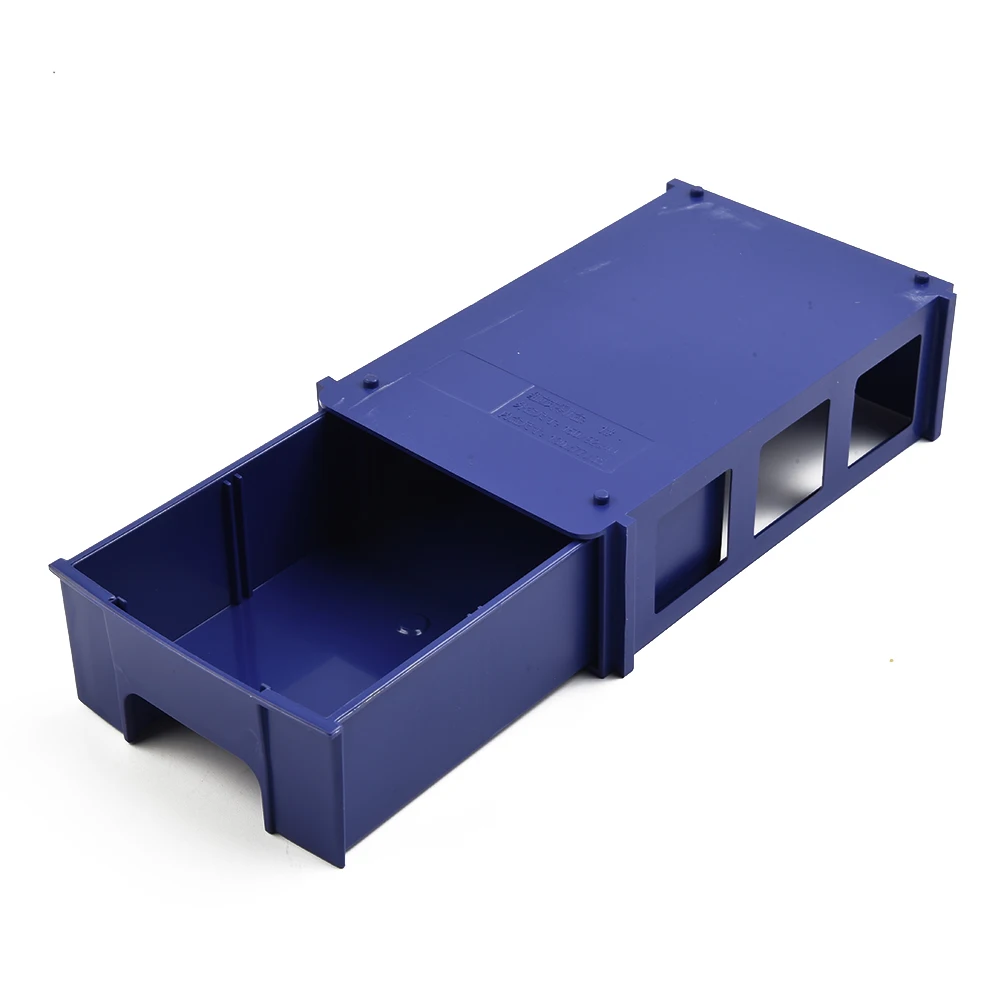 Sewing Supplies Storage Box Container Thicken Easy To Install PE Storage Boxes Transparent Blue Component Screws