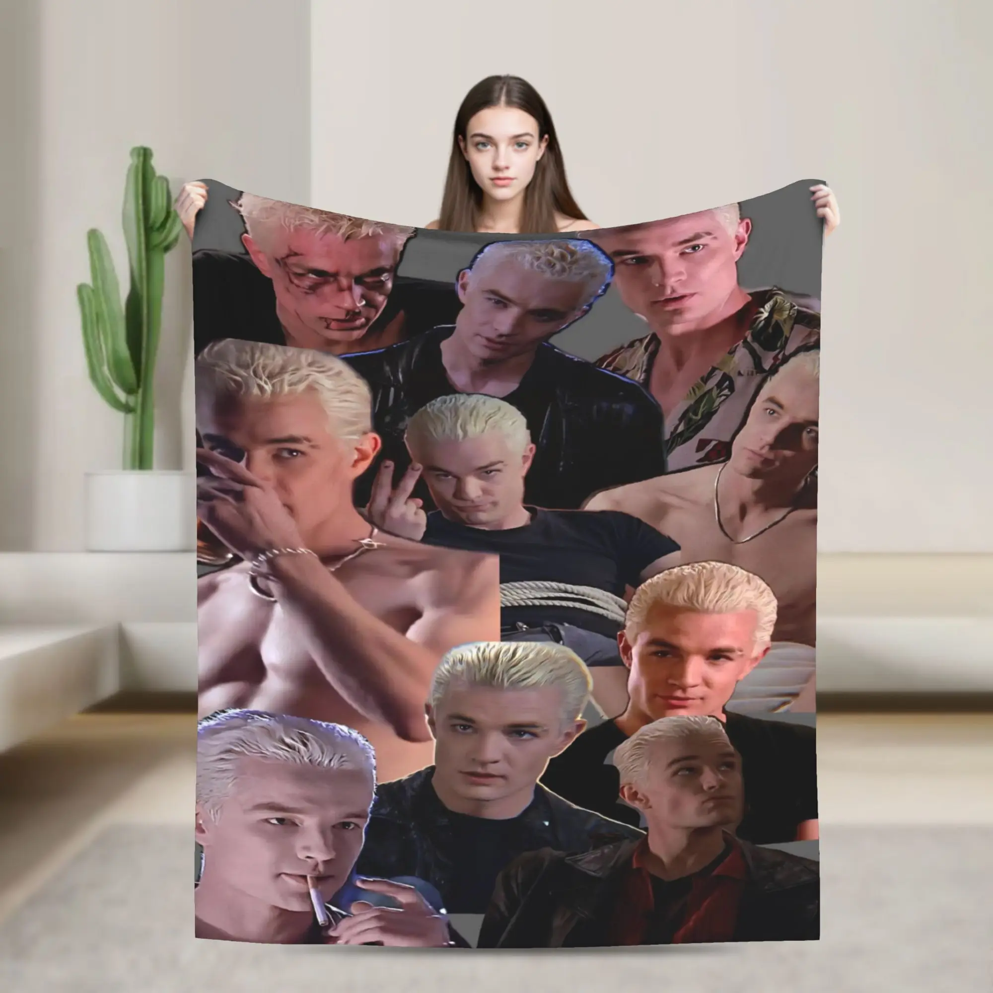 Buffy the Vampire Slayer Movie Blanket Spike Flannel Awesome Warm Throw Blanket for Bedding Lounge All Season