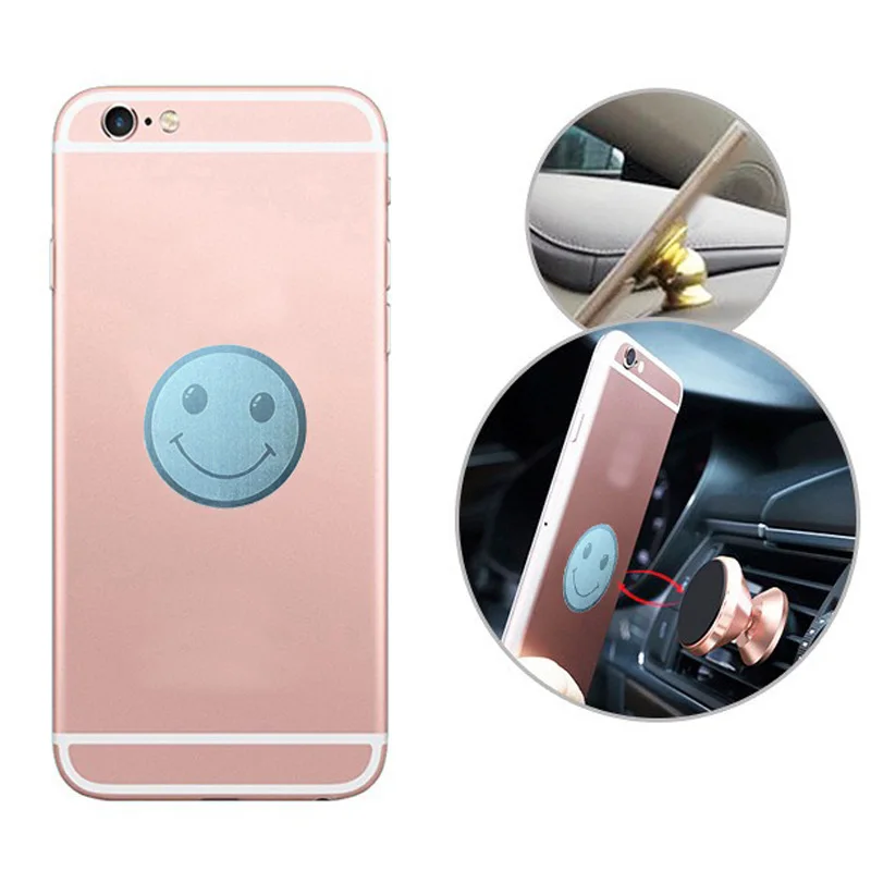 100pcs 35mm Laser Pattern Metal Plate Disk Iron Sheet For Magnetic Car Phone Stand Holders