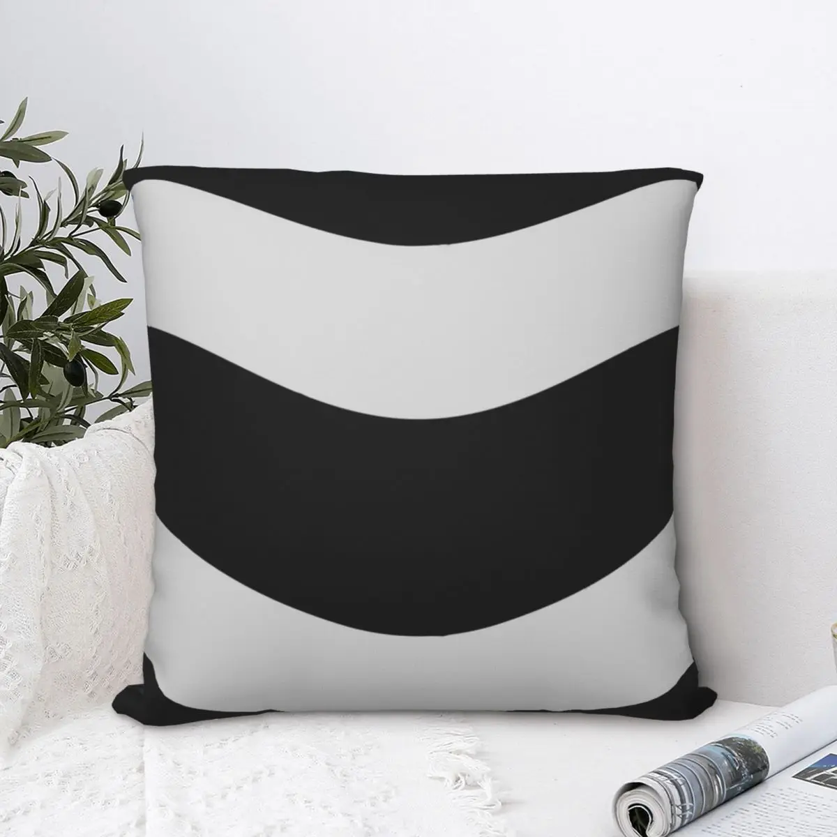 

Shallow Wave Pattern Square Pillowcase Polyester Pillow Cover Velvet Cushion Zip Decorative Comfort Throw Pillow for home Car