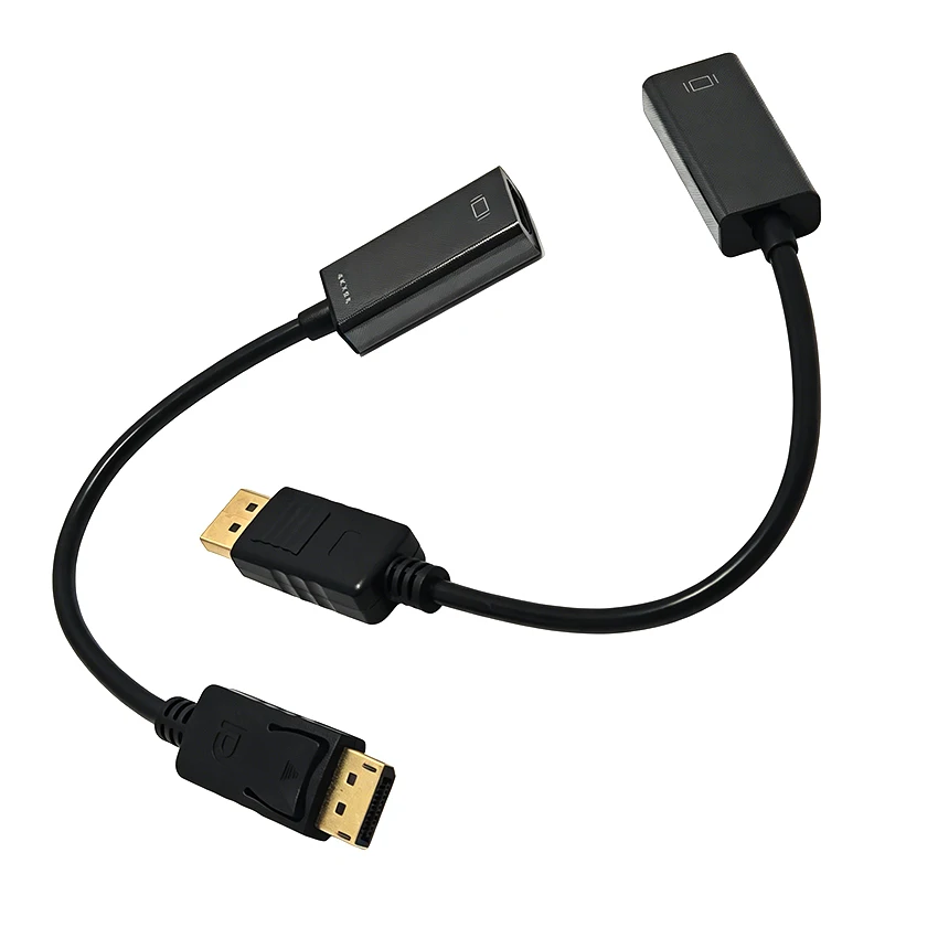 DP to HDMI Adapter Converter 4K/1080P Male to Female DisplayPort to HDMI-Compatible Video Audio Cable for PC TV Laptop 20cm