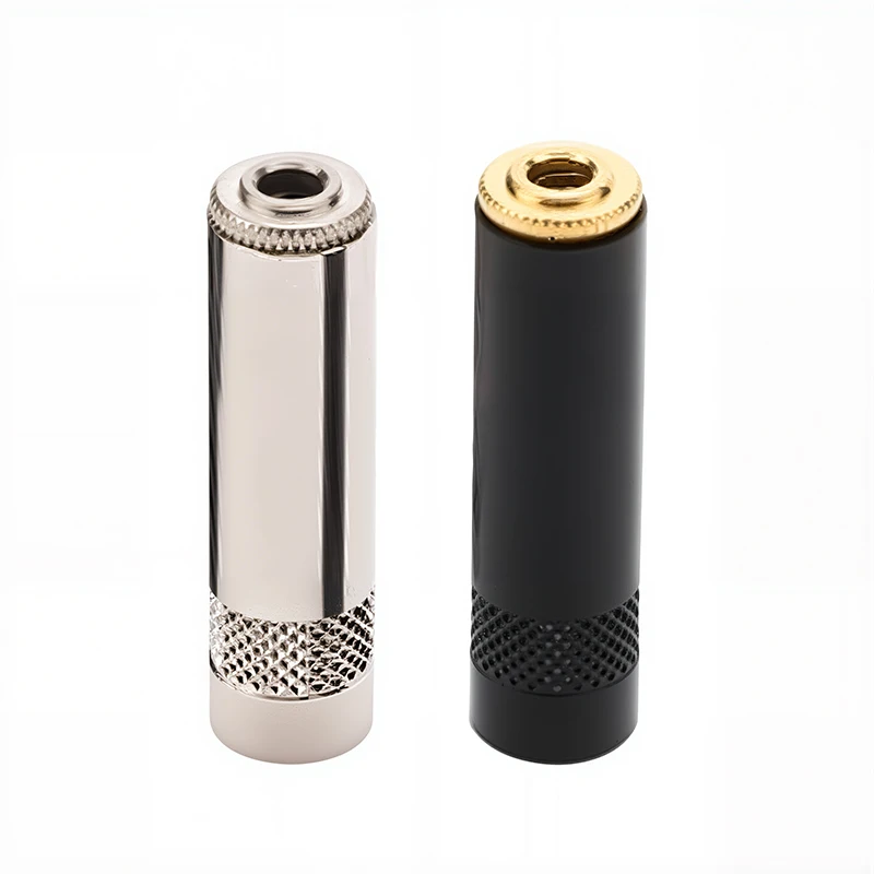 2Pcs Silvery/Black Audio Connector 3.5 mm Stereo Female Jack 3 Poles Earphone Adapter 3.5 Headphone Jack 3.5mm Audio Jack
