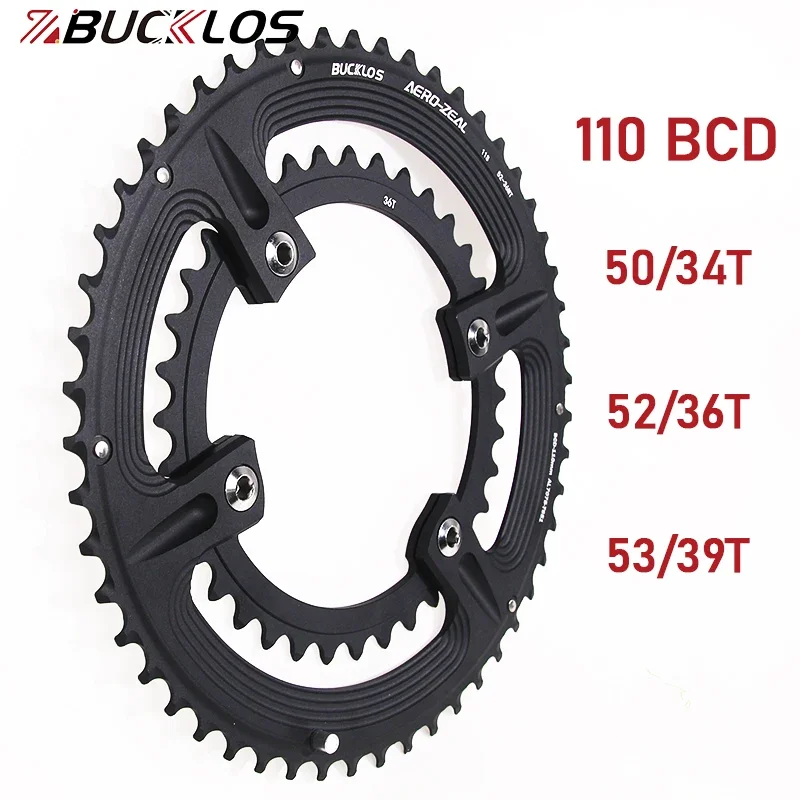 

BUCKLOS 110bcd Double Chainring for R7000 R8000 R9000 R9100 Road Bike Chainring 50T 52T 53T 34T 36T 39T Road Bicycle Chainwheel