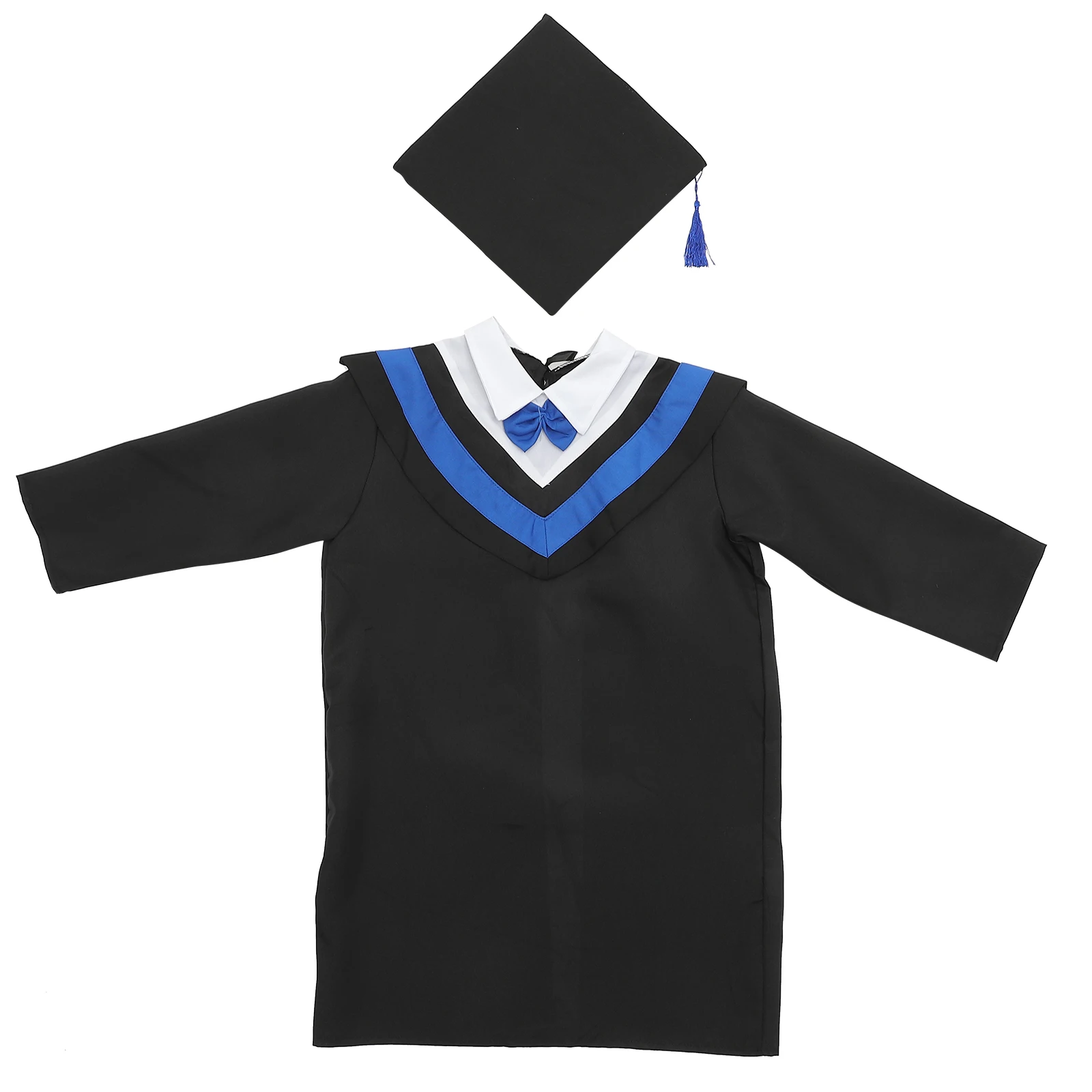 

Kids Graduation Set Comfortable Material Cap Tassel Hat Kindergarten Kids Graduation Gown Bachelor Costume Photoshoot Props