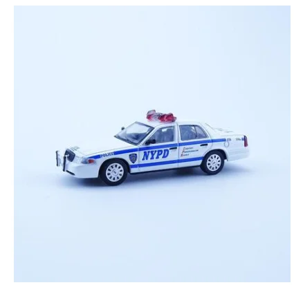 596 Model 1:64 Ford Crown Victoria CV  New York Police Department livery Collection die cast alloy car model decoration gift