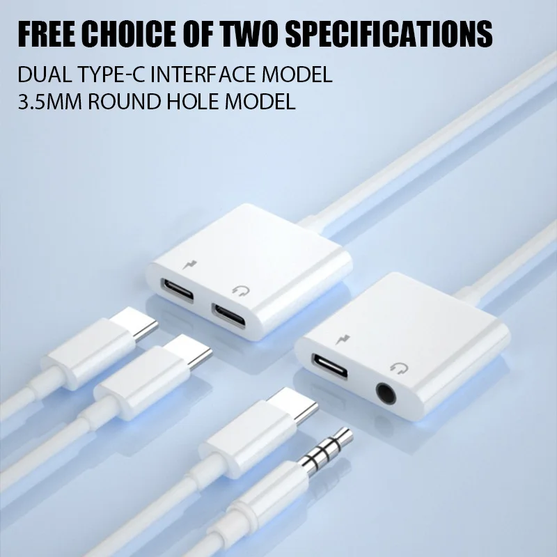 Type-C محول USB-C إلى 3.5 مللي متر جاك الصوت محول المزدوج نوع C شحن محول موصل الخائن لهواوي شاومي سامسونج #2