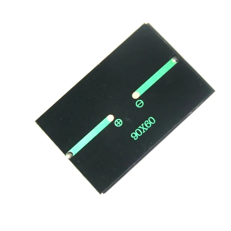 Mini Panel Solar de 0,6 W y 6V, células de energía epoxi de polisilicio, cargador Solar DIY de 90x60MM para Parque, patio, luz nocturna, 10 piezas