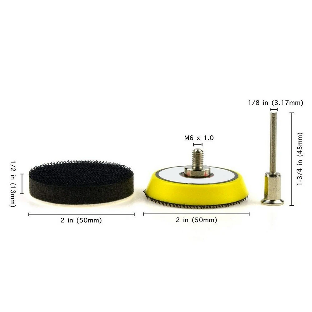 Useful Equipment Sanding discs Foam Set Backing M6x1.0 thread Polishing Sender Supplies 60 240 600 1000 5000 10000 grit