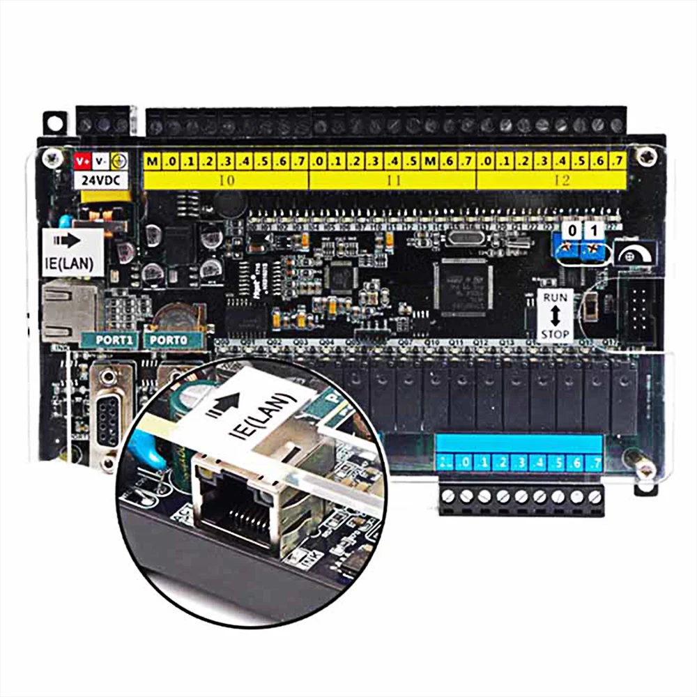 Imagem -05 - Plc Controle Ppi com Ethernet 24 em 16 Relé Transistor para Fora 187.5kb Compatível com Siemens S7200 Interruptor Analógico 24v Cpu226