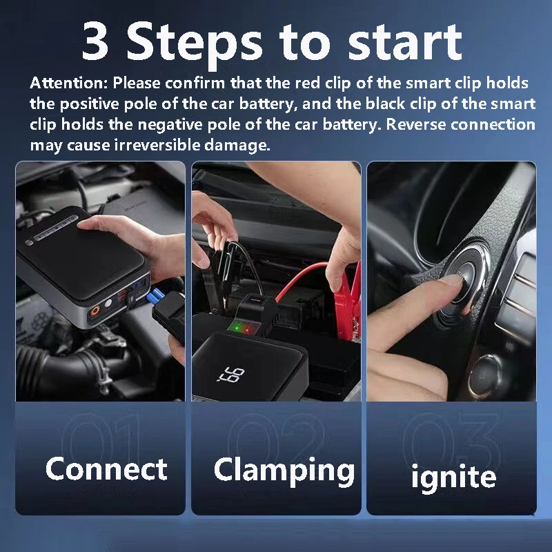 Baseus 2 in 1 Car Jump Starter Car Wireless Tire Inflator Pump Air Compressor Power Bank Portable Battery 1000A Fast Charging