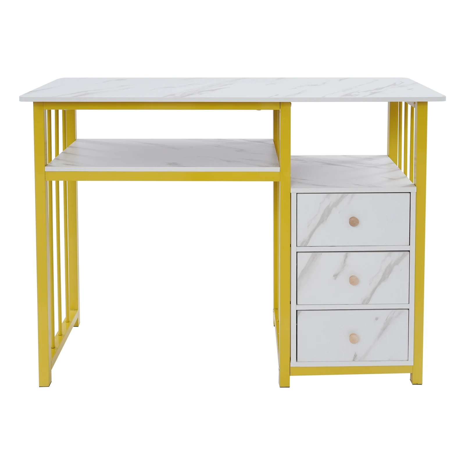 100*40*76cm with 3 Drawers Rectangular Manicure Table Floor Mount for Living Rooms