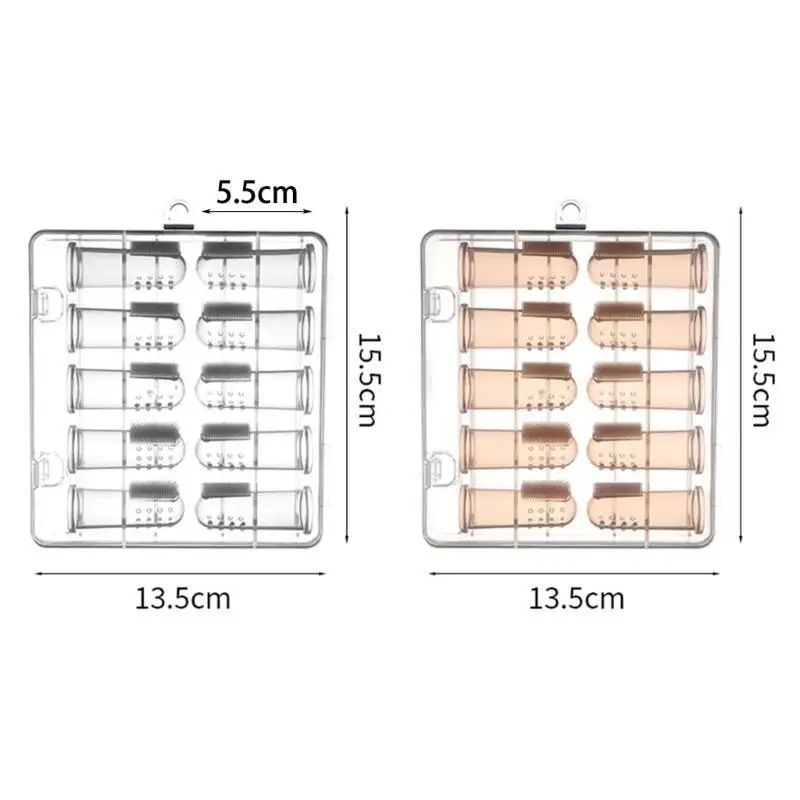 حزمة U13F من 10 فرش من السيليكون الصافية فرش تدريب الأطفال فرشا سلامة السيليكون فرشاة إصبع لنظافة الأسنان الرضع #6