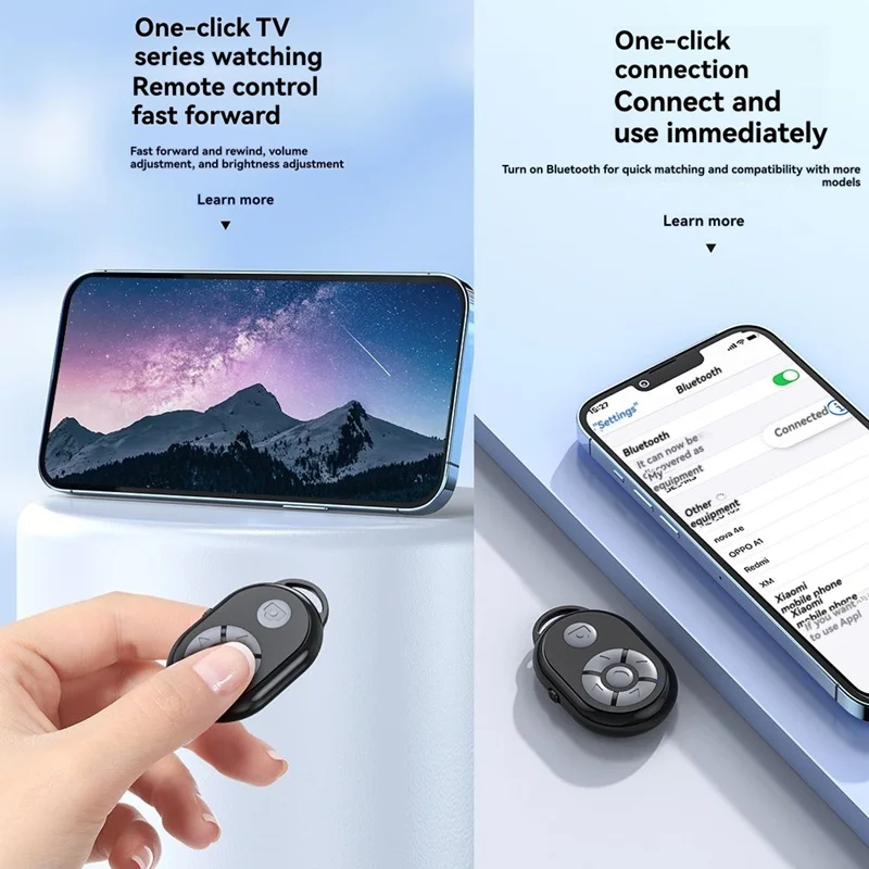 【Hot-Sell】Compact Wireless Controller Bluetooth Remote Control For Mobile Phone For Selfies Camera Shutter