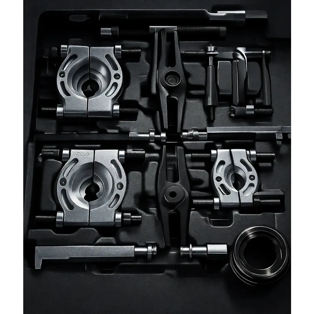 

14 Piece Bearing Puller Set 5 Ton Capacity with 2 and 3 Inch Jaws Heavy Duty Separator Kit