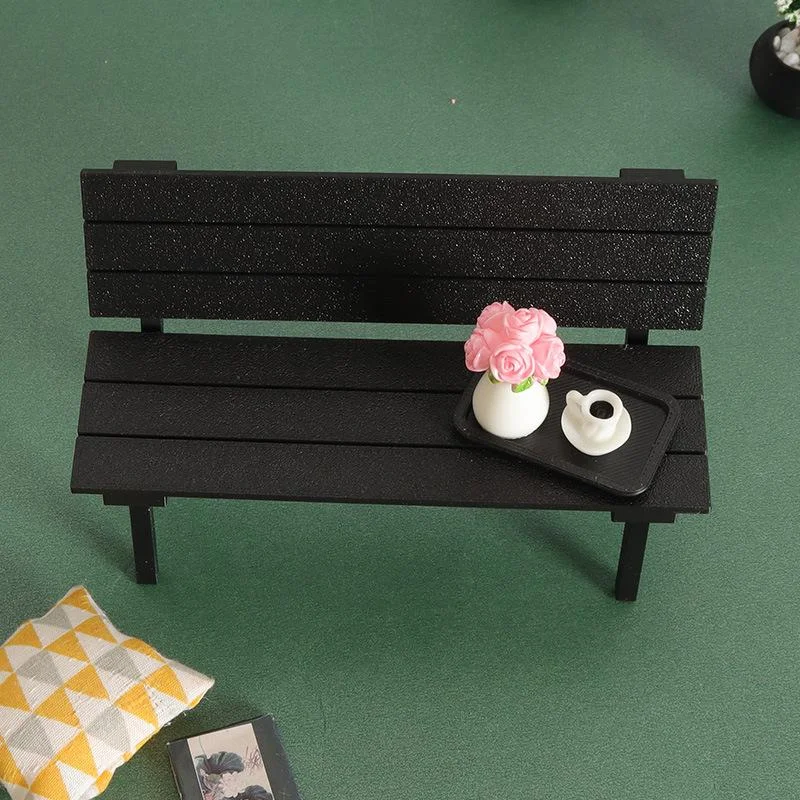 

Художественная имитация скамьи для миниатюрного кукольного домика; Изготовленная модель стула, отображение домашней сцены