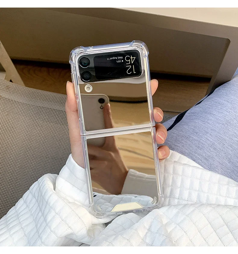 Luxury Women Girl Make Up Mirror Phone Case For Samsung Gala