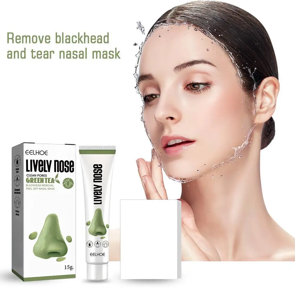 

White Blackhead Remover Cream Paper Plant Pore Strips Nose Acne Cleansing Black Dots Peel Off Mud Mask Treatments Skin Care 15g