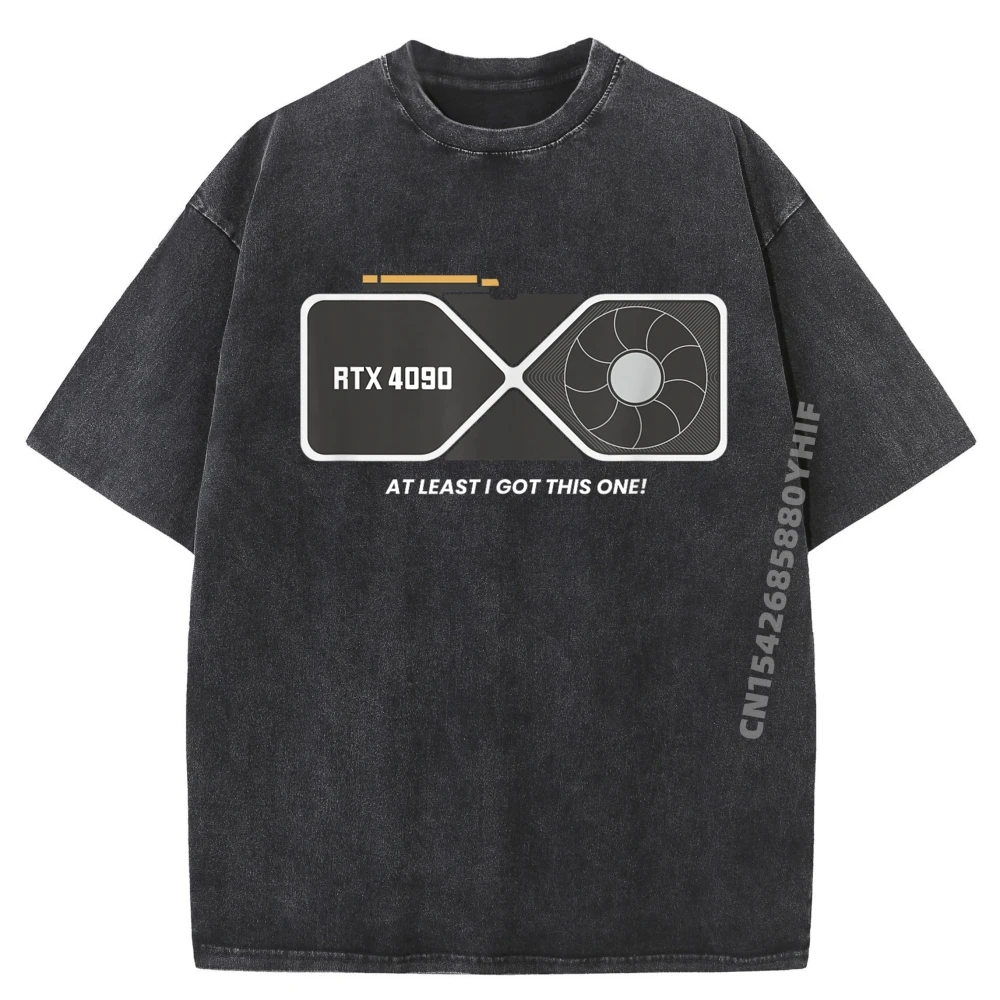 

Gpu Hardware Computer Card Founder Hiphop Streetwear T Shirt Man Retro Washed Shirt Mens Clothes Printed Tops