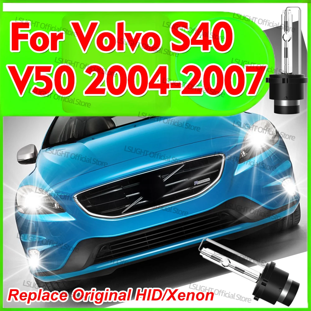 

2x ксеноновые лампы HID D2 D2S 6000K 8000K 10000K для Volvo S40 V50 2004 2005 2006 2007, автомобильные лампы головного света 35W DC 12V