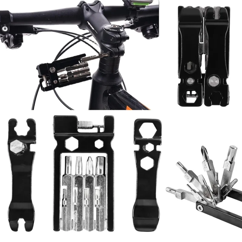 

Bicycle Multi Tool Chain Splitter Cutter Multifunction For Mountain Road Bike Wrench Screwdriver Repair Multitool