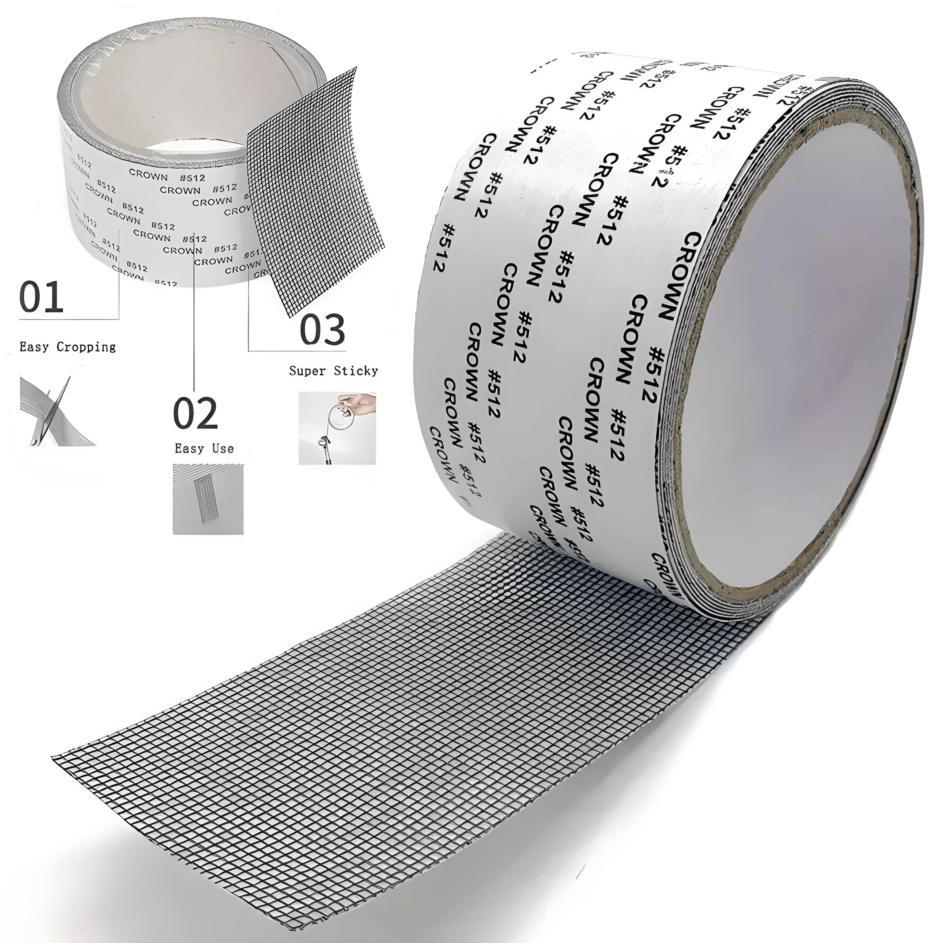 Easy‑to‑Apply Waterproof Window Screen Repair Tape 1 Pcs, Anti‑Insect Self‑Adhesive Mesh Patch, Keep Mosquitoes Out