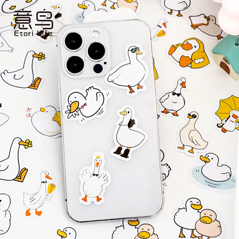 

Journal Decoration Box Set Stickers Live Well Duck Theme Sealing Self Adhesive for Scrapbook Craft Creative Supply